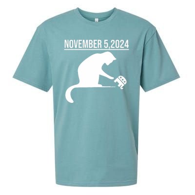 November 5 2024 The Revenge Of The Cat Ladies Cats Kamala Sueded Cloud Jersey T-Shirt