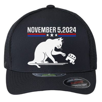 November 5 2024 The Revenge Of The Cat Ladies Meme Kamala Flexfit Unipanel Trucker Cap