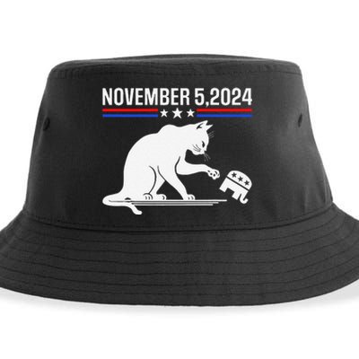 November 5 2024 The Revenge Of The Cat Ladies Meme Kamala Sustainable Bucket Hat