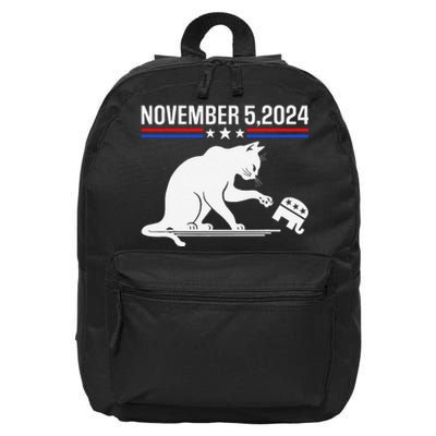 November 5 2024 The Revenge Of The Cat Ladies Meme Kamala 16 in Basic Backpack