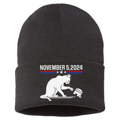 November 5 2024 The Revenge Of The Cat Ladies Meme Kamala Sustainable Knit Beanie