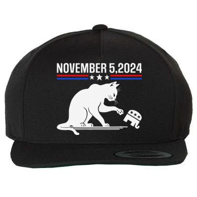 November 5 2024 The Revenge Of The Cat Ladies Meme Kamala Wool Snapback Cap