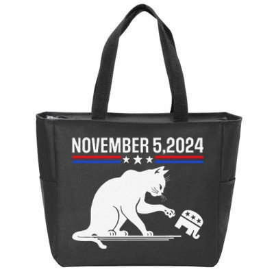 November 5 2024 The Revenge Of The Cat Ladies Meme Kamala Zip Tote Bag