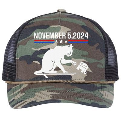 November 5 2024 The Revenge Of The Cat Ladies Meme Kamala Retro Rope Trucker Hat Cap