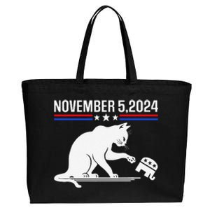 November 5 2024 The Revenge Of The Cat Ladies Meme Kamala Cotton Canvas Jumbo Tote