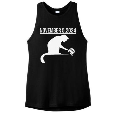 November 5 2024 The Revenge Of The Cat Ladies Cats Kamala Gift Ladies PosiCharge Tri-Blend Wicking Tank