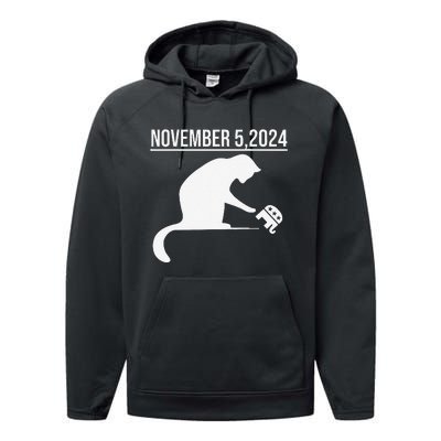 November 5 2024 The Revenge Of The Cat Ladies Cats Kamala Gift Performance Fleece Hoodie