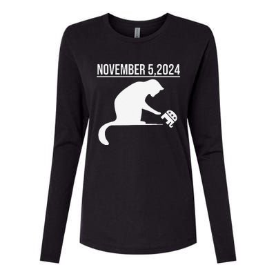 November 5 2024 The Revenge Of The Cat Ladies Cats Kamala Gift Womens Cotton Relaxed Long Sleeve T-Shirt