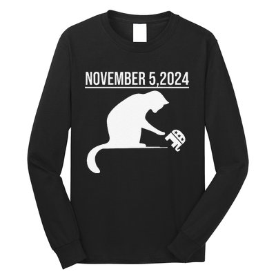 November 5 2024 The Revenge Of The Cat Ladies Cats Kamala Gift Long Sleeve Shirt