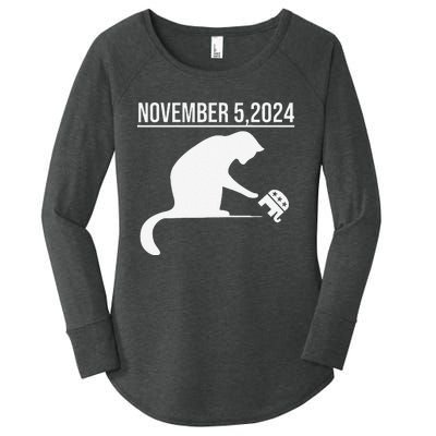 November 5 2024 The Revenge Of The Cat Ladies Cats Kamala Gift Women's Perfect Tri Tunic Long Sleeve Shirt