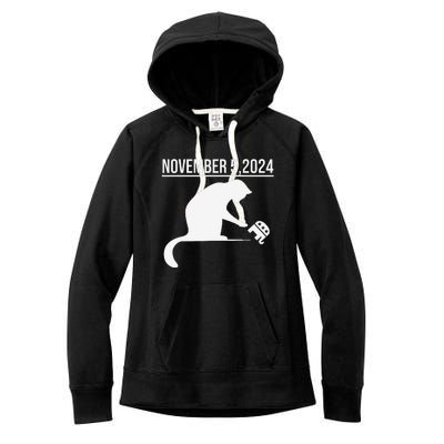 November 5 2024 The Revenge Of The Cat Ladies Cats Kamala Gift Women's Fleece Hoodie