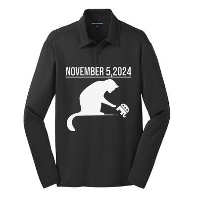 November 5 2024 The Revenge Of The Cat Ladies Cats Kamala Gift Silk Touch Performance Long Sleeve Polo