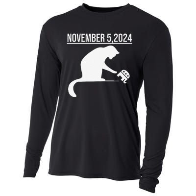 November 5 2024 The Revenge Of The Cat Ladies Cats Kamala Gift Cooling Performance Long Sleeve Crew