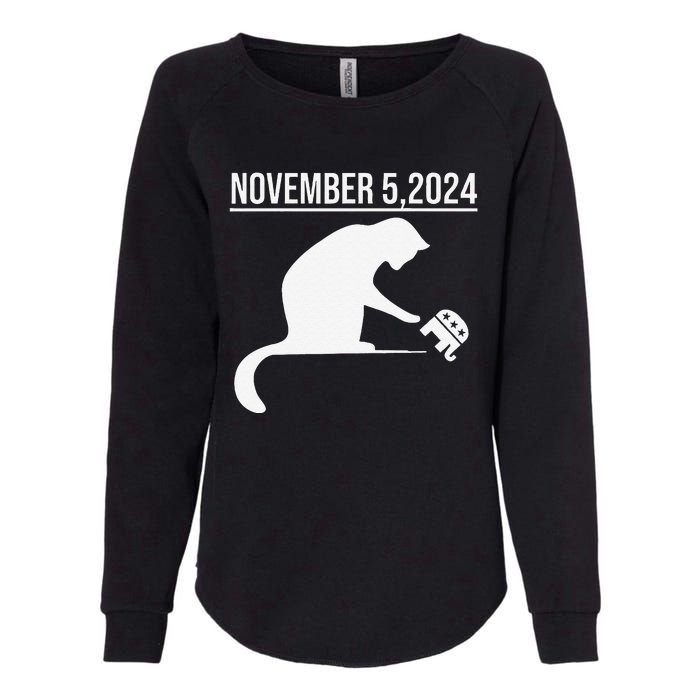 November 5 2024 The Revenge Of The Cat Ladies Cats Kamala Gift Womens California Wash Sweatshirt