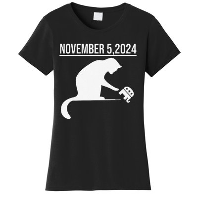 November 5 2024 The Revenge Of The Cat Ladies Cats Kamala Gift Women's T-Shirt