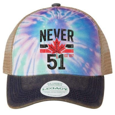 Never 51 Canada Is Not For Sale Est. 1867 Proud Canadian Legacy Tie Dye Trucker Hat