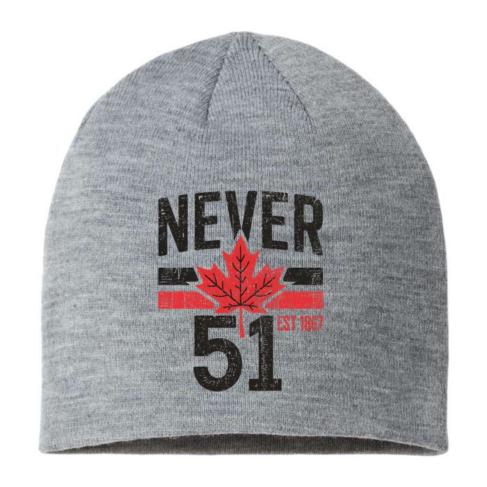 Never 51 Canada Is Not For Sale Est. 1867 Proud Canadian Sustainable Beanie