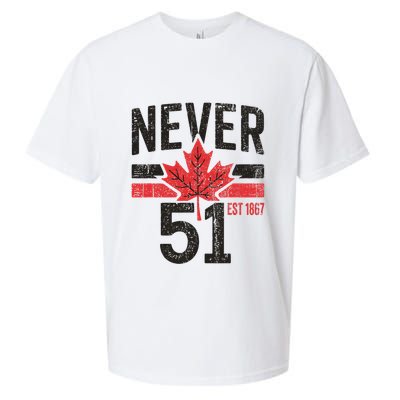 Never 51 Canada Is Not For Sale Est. 1867 Proud Canadian Sueded Cloud Jersey T-Shirt