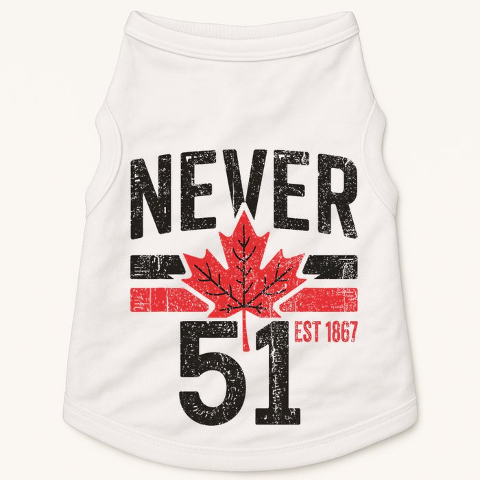 Never 51 Canada Is Not For Sale Est. 1867 Proud Canadian Doggie Tank