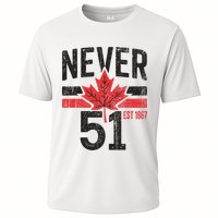 Never 51 Canada Is Not For Sale Est. 1867 Proud Canadian Cooling Performance Crew T-Shirt