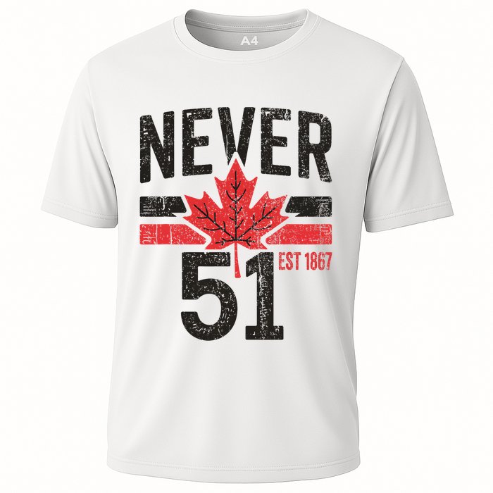 Never 51 Canada Is Not For Sale Est. 1867 Proud Canadian Cooling Performance Crew T-Shirt
