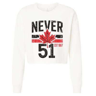 Never 51 Canada Is Not For Sale Est. 1867 Proud Canadian Cropped Pullover Crew