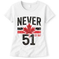 Never 51 Canada Is Not For Sale Est. 1867 Proud Canadian Womens T-Shirt