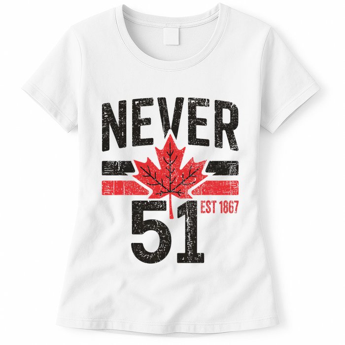 Never 51 Canada Is Not For Sale Est. 1867 Proud Canadian Womens T-Shirt