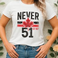 Never 51 Canada Is Not For Sale Est. 1867 Proud Canadian Womens T-Shirt