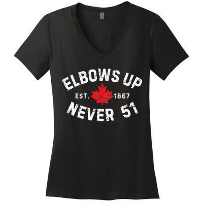 Never 51 Canada Women's V-Neck T-Shirt
