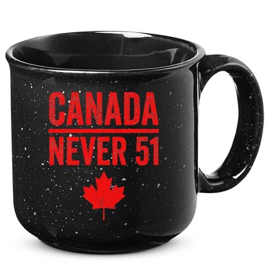 Never 51 Canada Maple Leaf Vintage Distressed Canadian 15oz Campfire Ceramic Mug