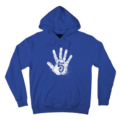 Number 5 Hi Five Hand Sign Hello Greeting Play Games Academy Gift Hoodie