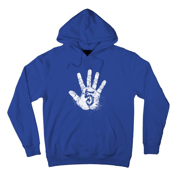 Number 5 Hi Five Hand Sign Hello Greeting Play Games Academy Gift Hoodie