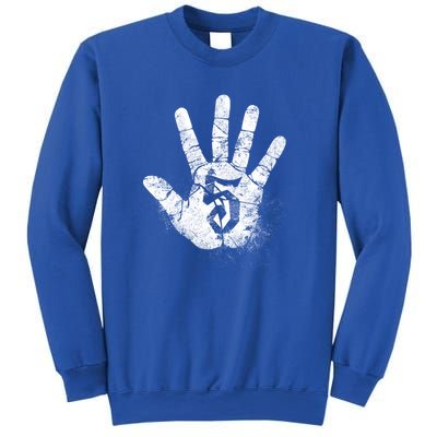 Number 5 Hi Five Hand Sign Hello Greeting Play Games Academy Gift Sweatshirt