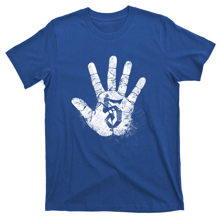 Number 5 Hi Five Hand Sign Hello Greeting Play Games Academy Gift T-Shirt