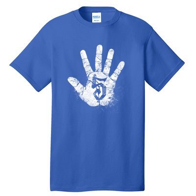 Number 5 Hi Five Hand Sign Hello Greeting Play Games Academy Gift Tall T-Shirt