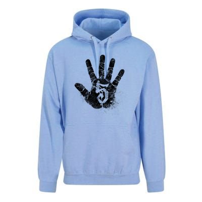 Number 5 Hi Five Hand Sign Hello Greeting Play Games Academy Gift Unisex Surf Hoodie