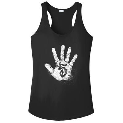 Number 5 Hi Five Hand Sign Hello Greeting Play Games Academy Gift Ladies PosiCharge Competitor Racerback Tank