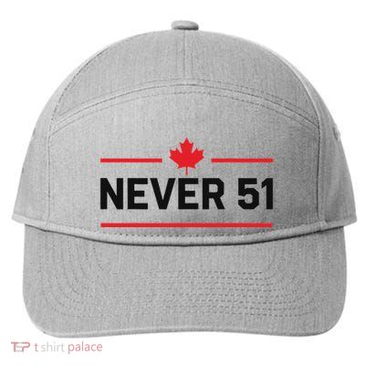 Never 51st State Canada Flag 7-Panel Snapback Hat