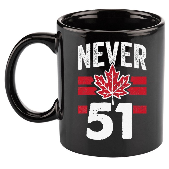 Never 51st State Canada 11oz C Handle Ceramic Mug