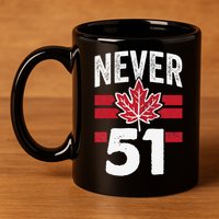 Never 51st State Canada 11oz C Handle Ceramic Mug