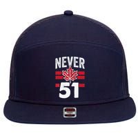 Never 51st State Canada 7 Panel Mesh Trucker Snapback Hat