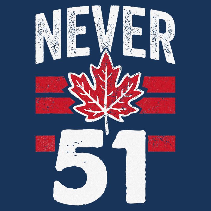 Never 51st State Canada 7 Panel Mesh Trucker Snapback Hat