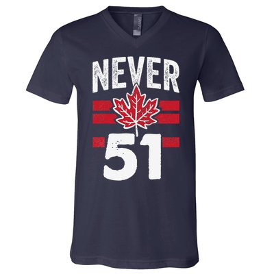 Never 51st State Canada V-Neck T-Shirt