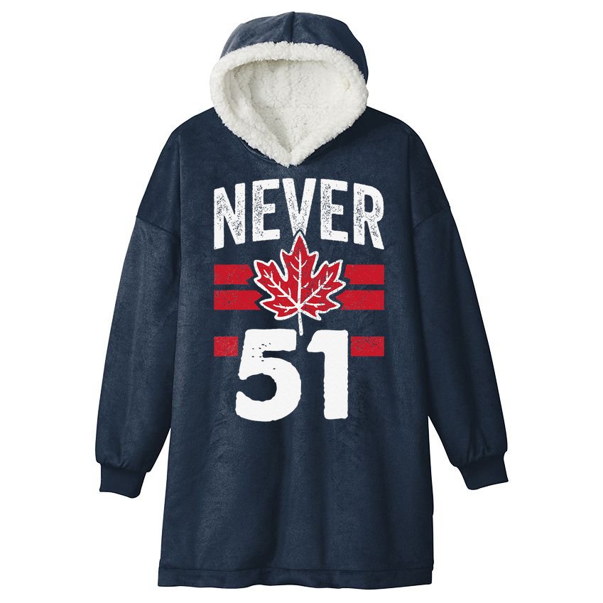 Never 51st State Canada Hooded Wearable Blanket