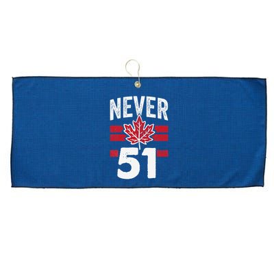 Never 51st State Canada Large Microfiber Waffle Golf Towel