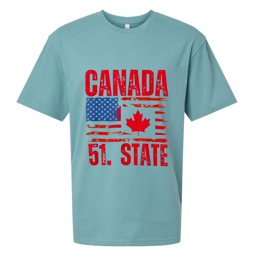 Never 51st State Canada Flag Sueded Cloud Jersey T-Shirt