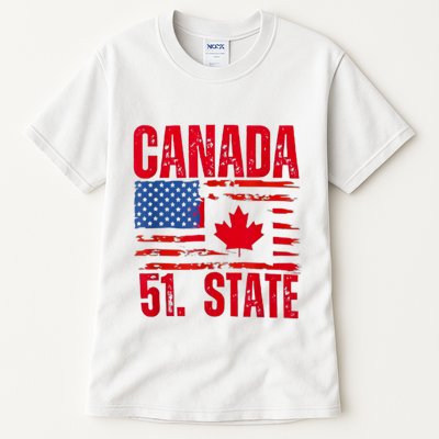 Never 51st State Canada Flag Tall T-Shirt