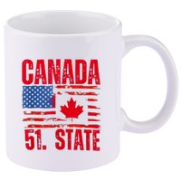 Never 51st State Canada Flag 11oz C Handle Ceramic Mug