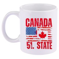 Never 51st State Canada Flag 11oz C Handle Ceramic Mug